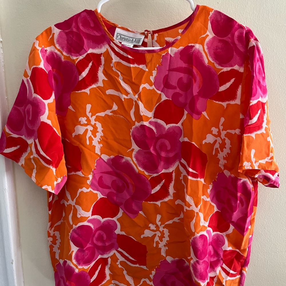 Vintage 90s silk top